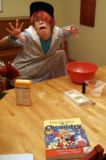 Fun with a Christian Kids Explore Chemistry experiment