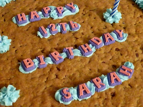 Birthday cookie cake