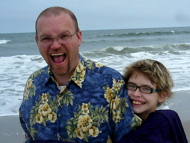 A wet hug on the beach