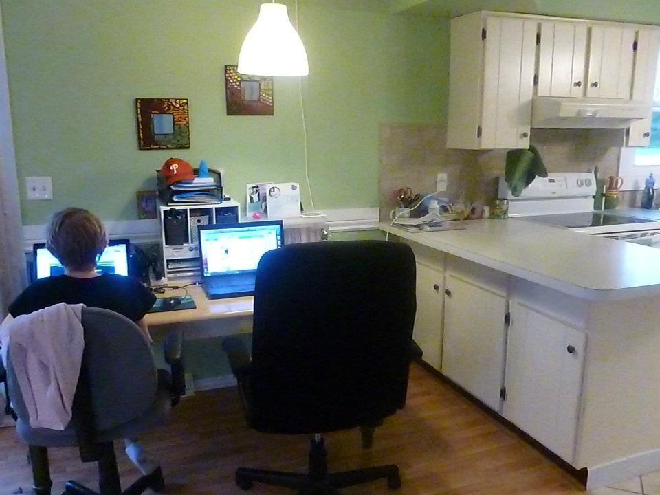 Homeschoolers' computer desk