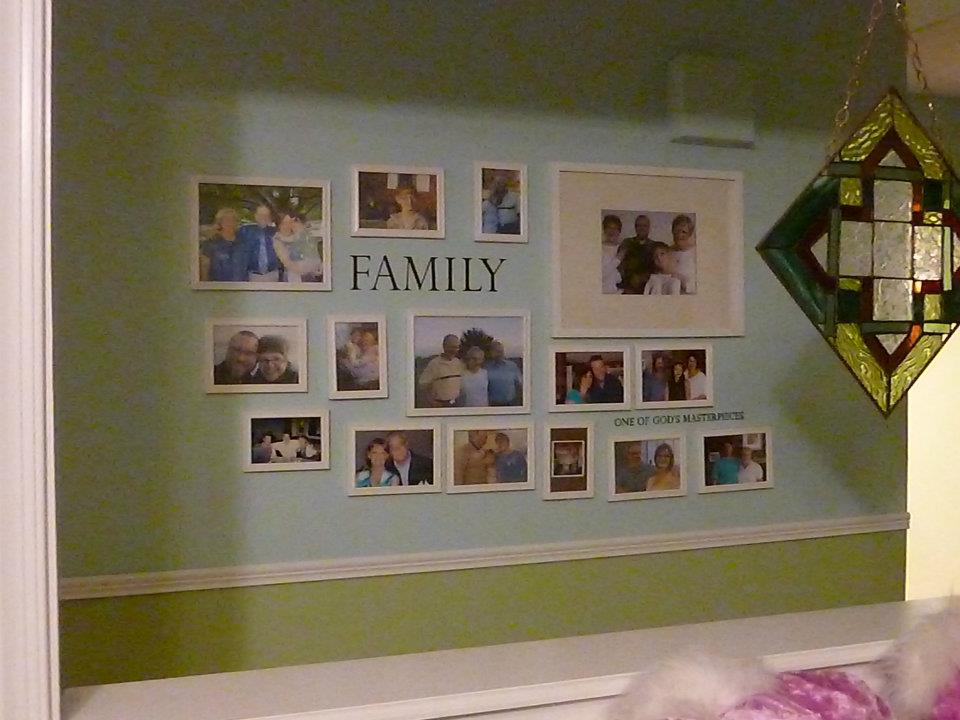 Family photo wall
