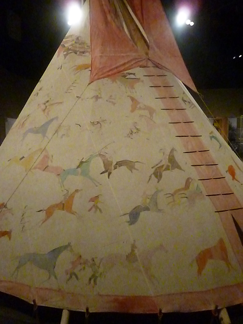 Native American painted tepee at the National Museum of the American Indian in Washington, D.C.