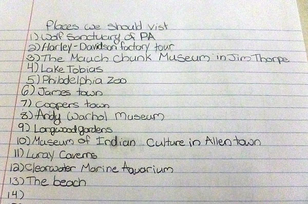 Places a seventh-grade unschooler wants to visit - homeschool field trips