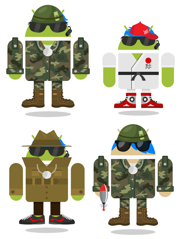 Androidify creations in costumes