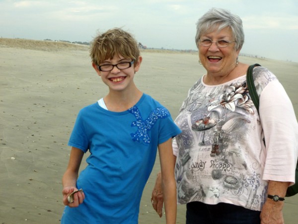 Laughing on the beach at Assateague Island