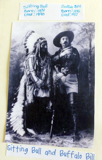 Information on Sitting Bull and Buffalo Bill Cody from a homeschooling notebooking project