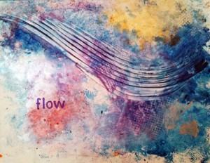 Flow, acrylic on yupo art by Joan Otto