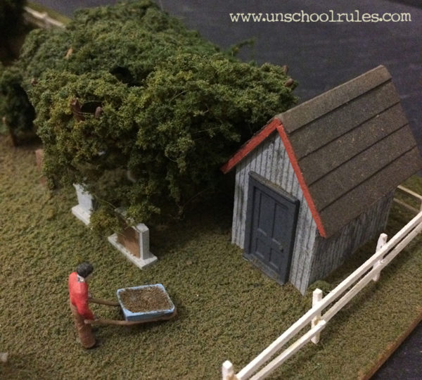 Unschool Rules: Buying a cemetery... to accompany a model train layout.