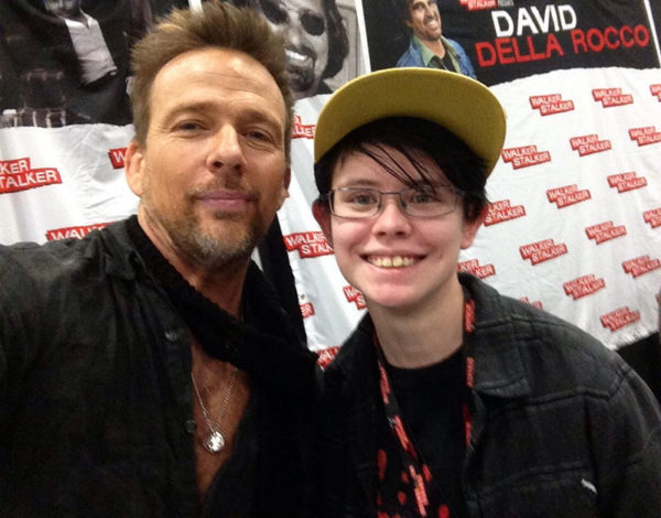 Unschool Rules at Walker-Stalker Con: Sarah's selfie with Sean Patrick Flanery, who played Connor MacManus in Boondock Saints.