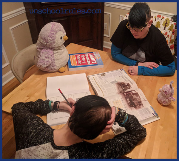 Unschool Rules review of Sunflower Education's The Giant American History Timeline: A great, creative walk through history that works for relaxed homeschoolers!