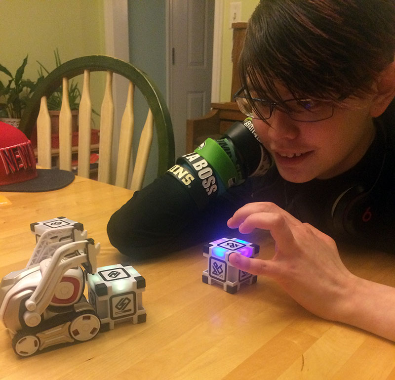 Unschool Rules unschooling gift ideas: A Cozmo robot is fun for a bunch of ages