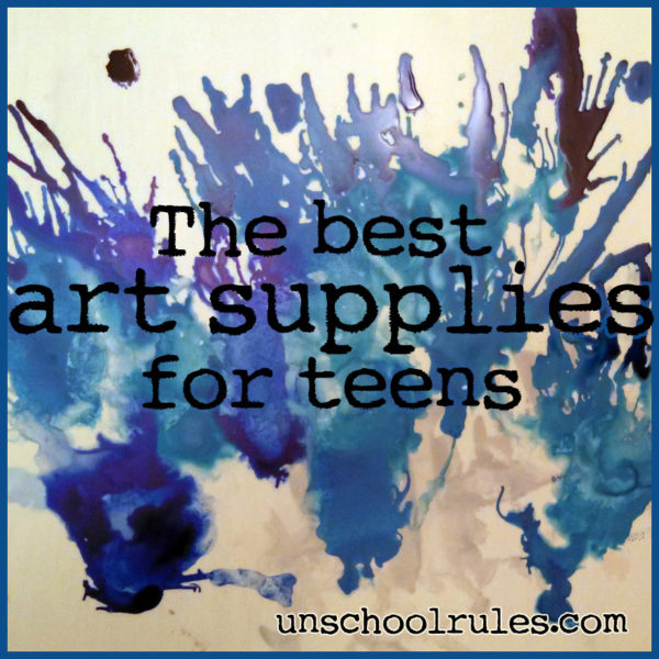 The 100 Best Teen Art Supplies Unschool RULES   Teen Art Supplies Square 600x600 